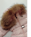 Original Moncler Enfant Baby Pink Down Snowsuit with Real Fur & Booties (6-9 Months / 68-74 cm)
