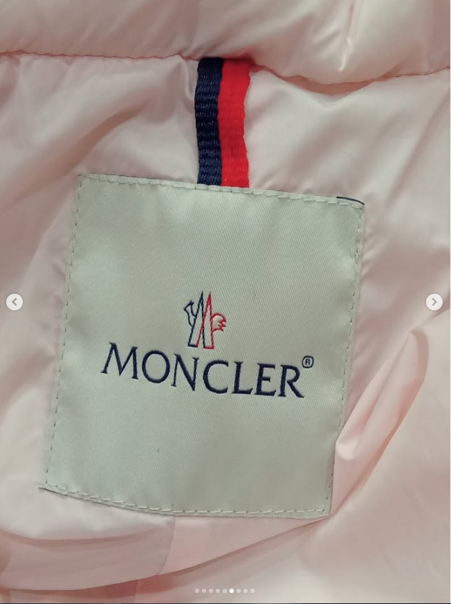 Original Moncler Enfant Baby Pink Down Snowsuit with Real Fur & Booties (6-9 Months / 68-74 cm)