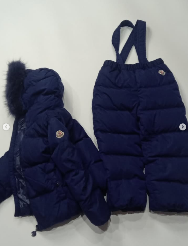 Authentic Moncler Enfant Kids Luxury Two-Piece Winter Snowsuit Set