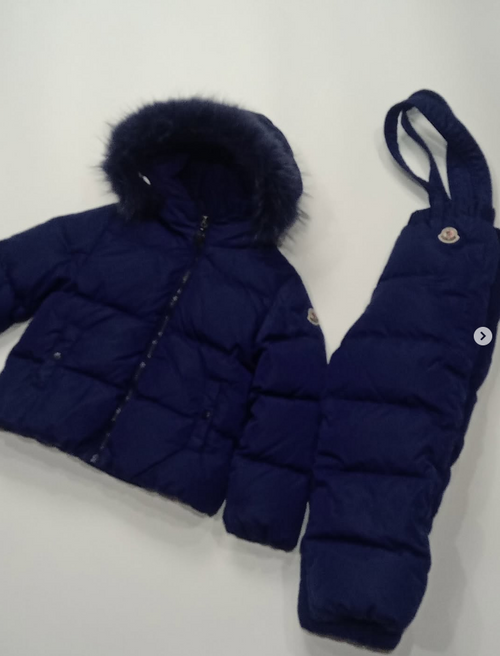 Authentic Moncler Enfant Kids Luxury Two-Piece Winter Snowsuit Set