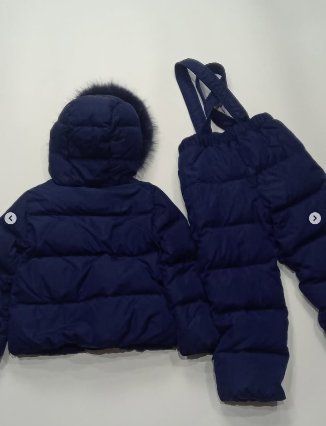 Authentic Moncler Enfant Kids Luxury Two-Piece Winter Snowsuit Set