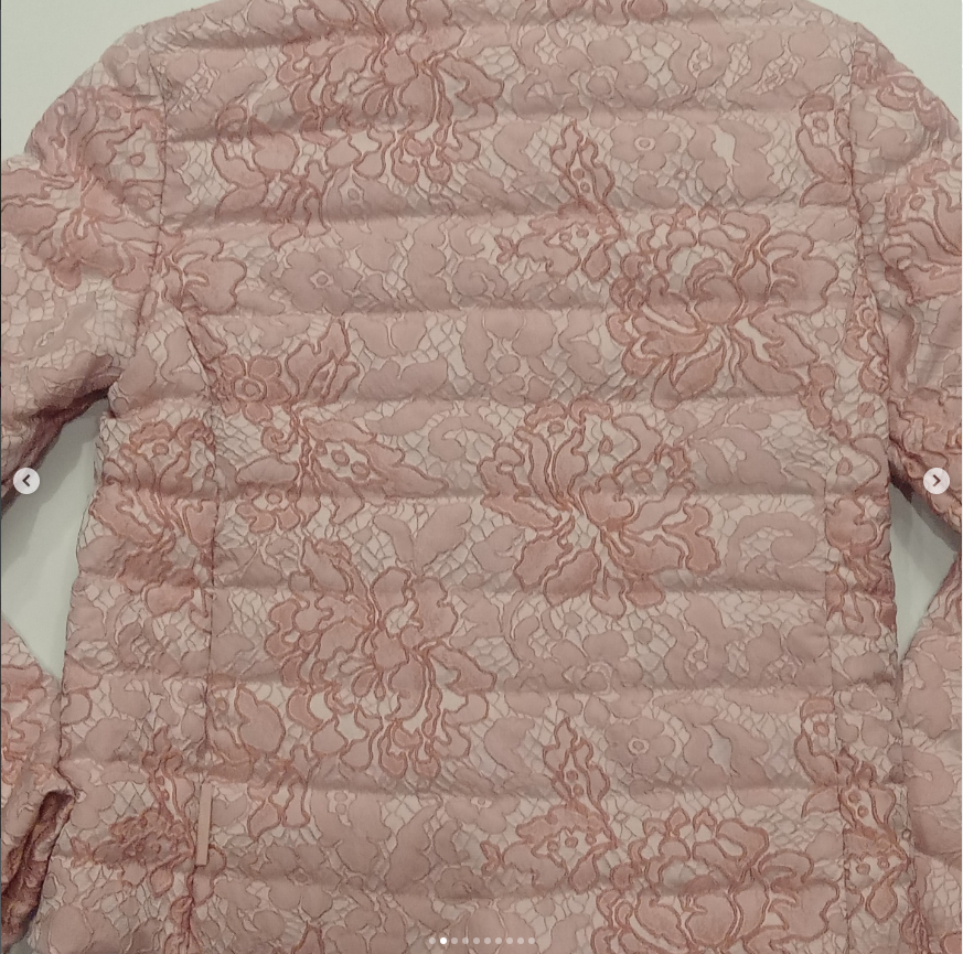 Original Moncler Enfant "Ambrine Jacquard" Girls Luxury Down Jacket (8 Years / 130 cm)