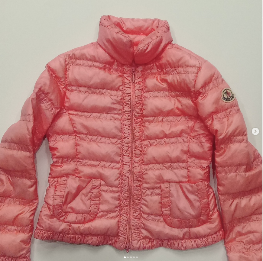 Original Moncler Kids "Longue Saison" Ruffle Down Jacket (4 Years / 104 cm)