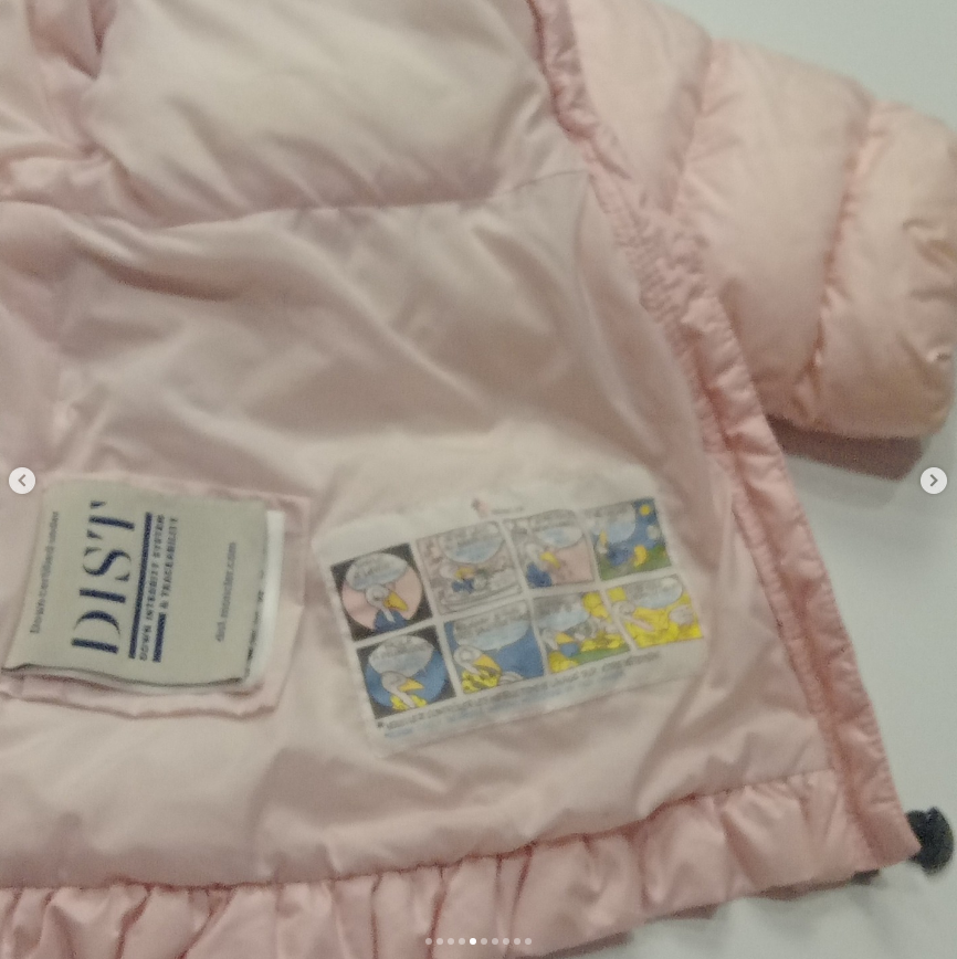 Authentic Moncler Kids Odile Hooded Down Jacket - Light Pink / Size 18-24 Months