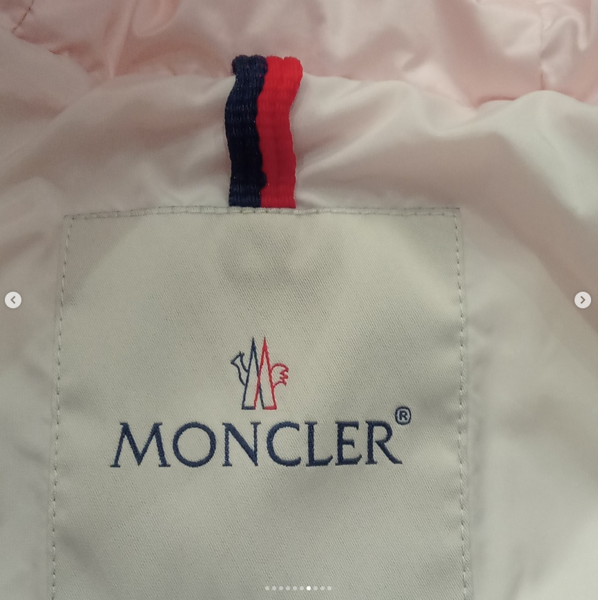 Authentic Moncler Kids Odile Hooded Down Jacket - Light Pink / Size 18-24 Months
