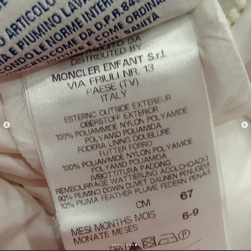 Original Moncler Baby Enfant Pure White Down Snowsuit with Real Fur & Booties (6-9 Months / 68-74 cm)