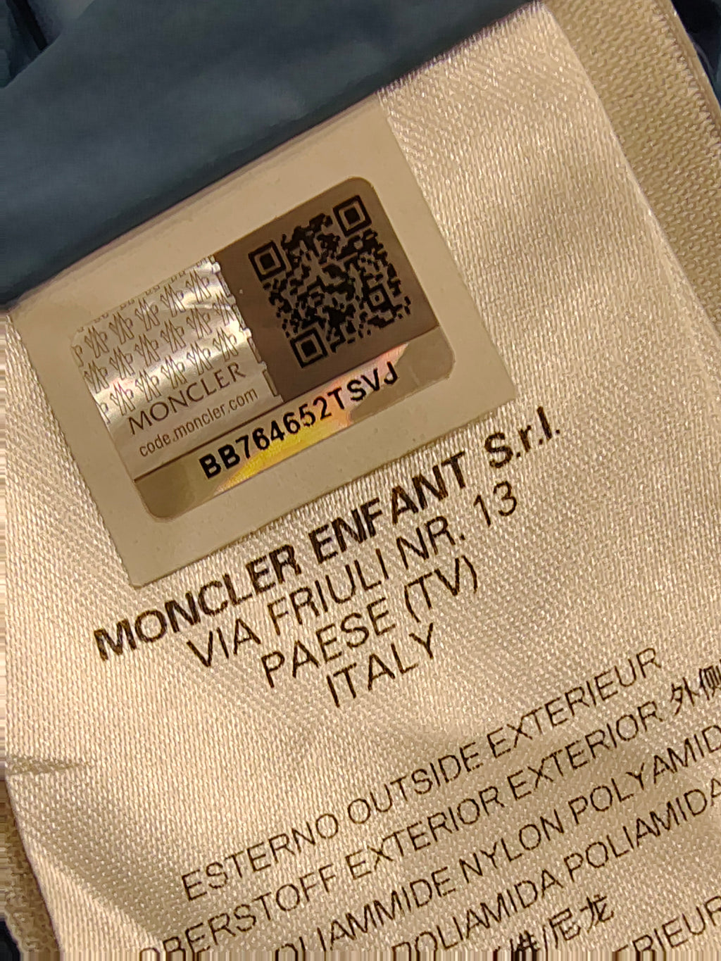 Original Moncler Enfant Baby Blue Down Snowsuit with Finland Real Fur (18-24 Months / 86 cm)