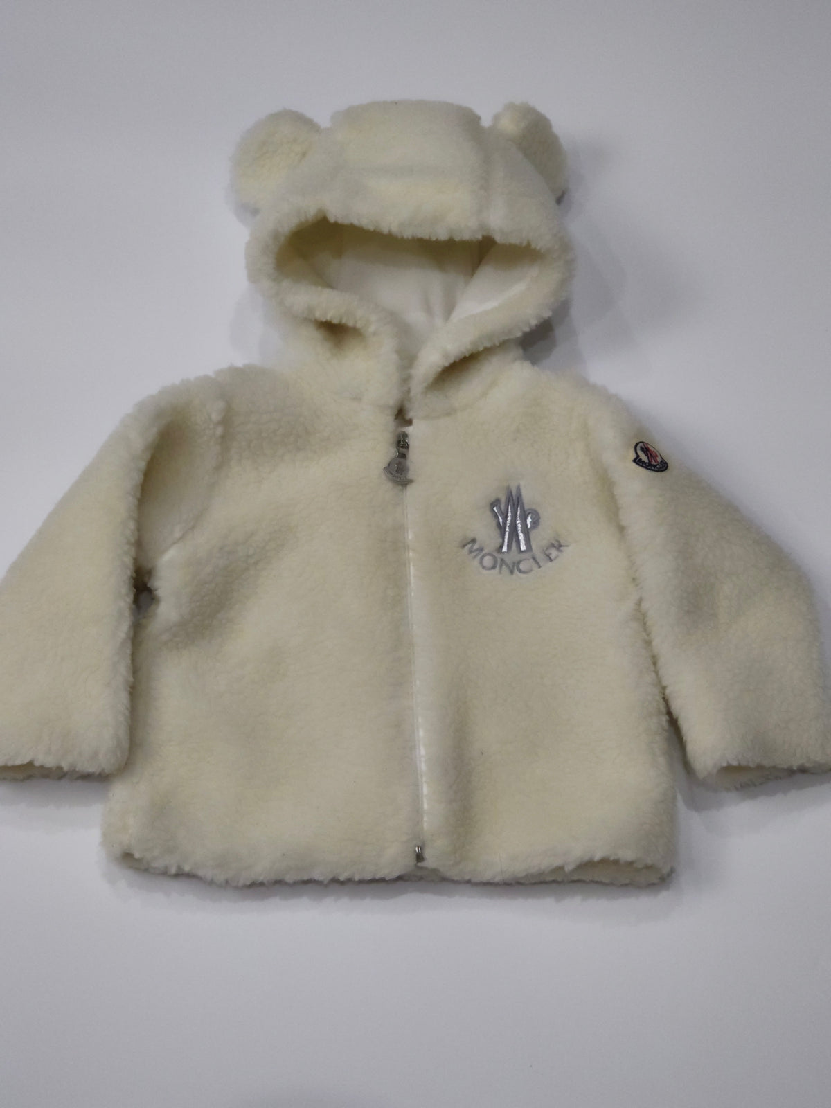 Original Moncler Baby "Bear Ears" Luxury Plush Fleece Jacket (9-12 Months)