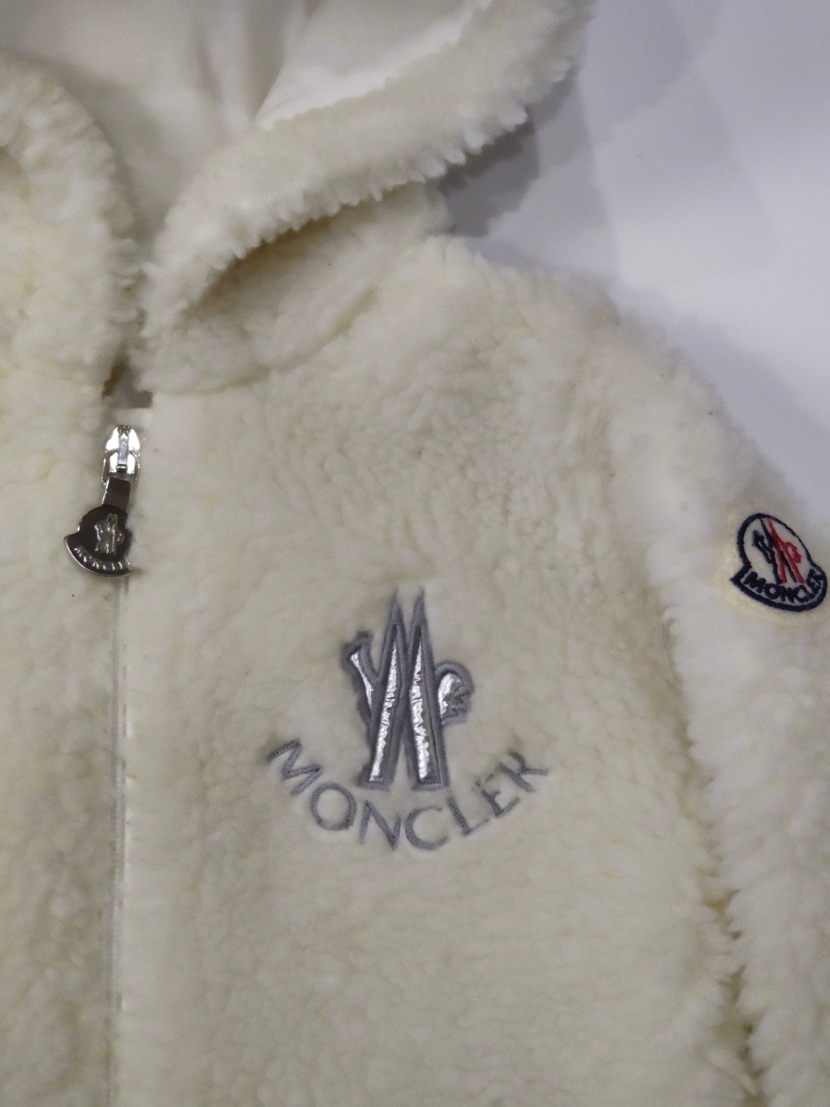 Original Moncler Baby "Bear Ears" Luxury Plush Fleece Jacket (9-12 Months)