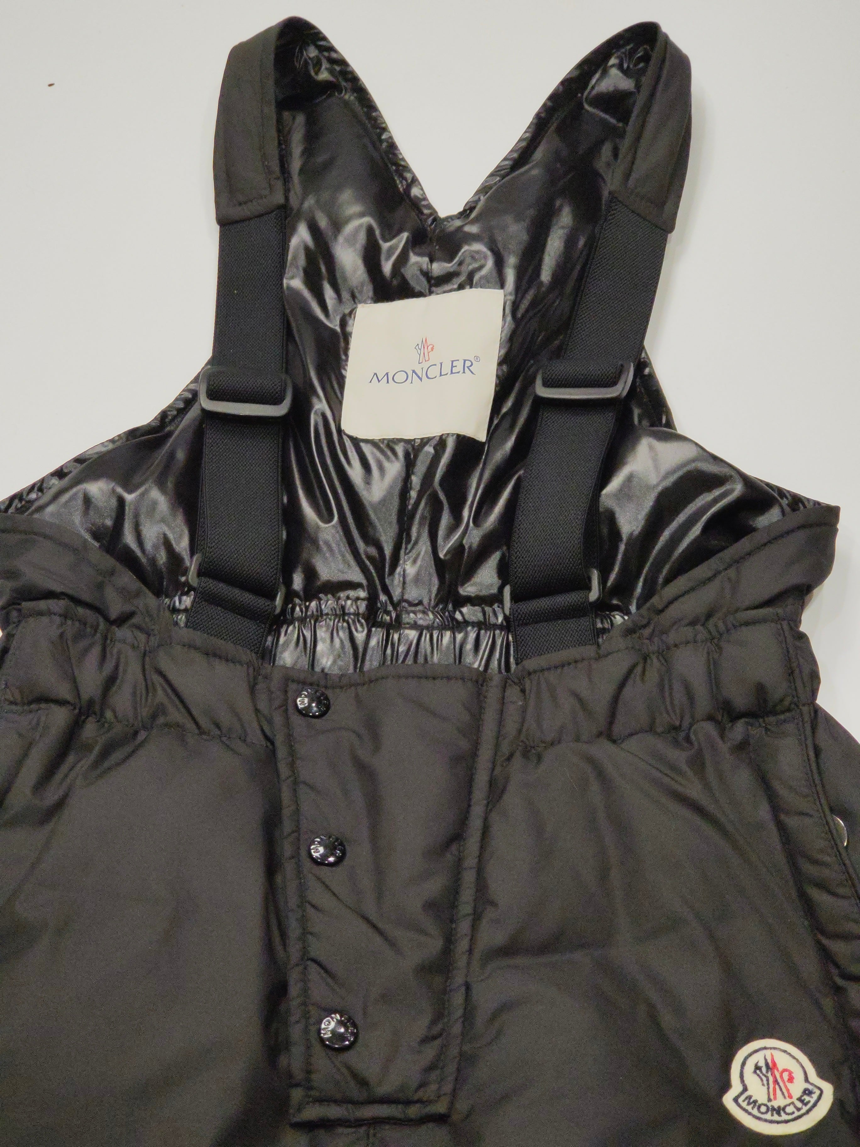 Original Moncler Enfant Kids Luxury Down Ski Pants with Leather Knee Patches (8 Years / 128 cm)