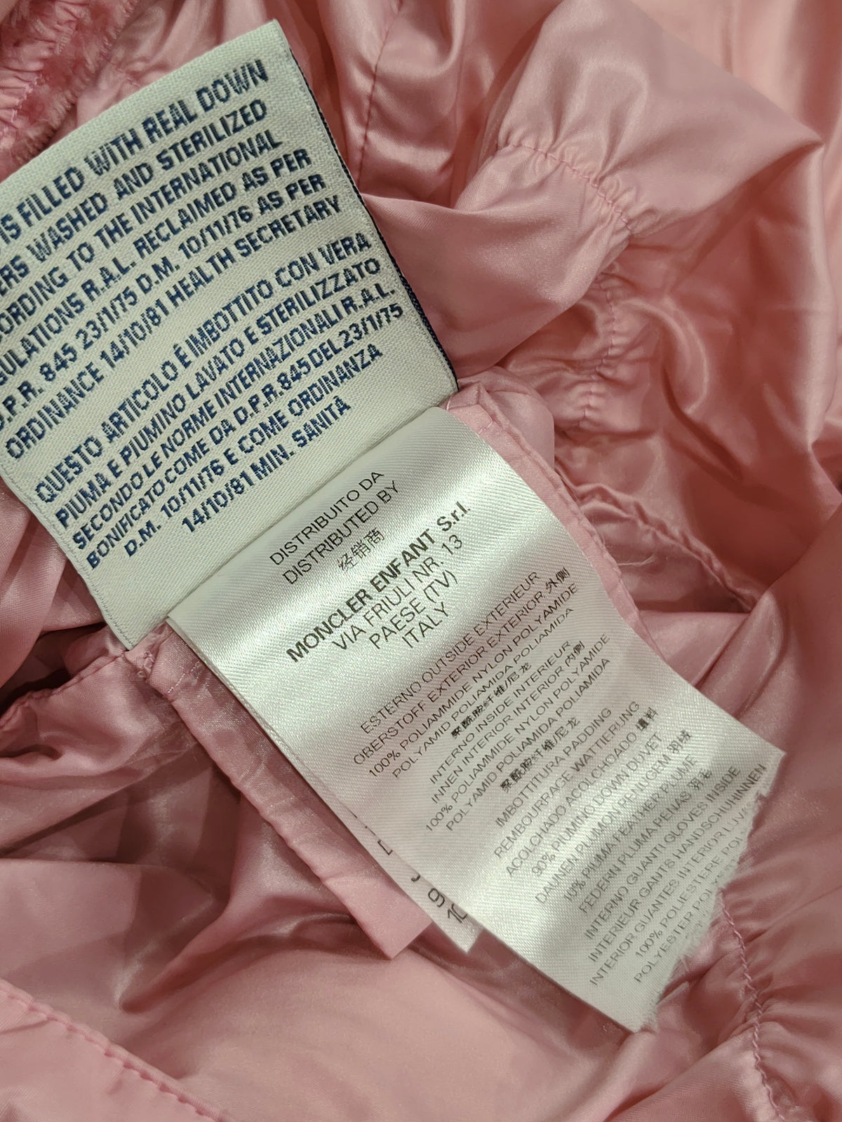 Original Moncler Enfant Baby Girls Luxury Down Snowsuit (6-12 Months)