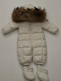 Original Moncler Enfant "New Jean" Baby Luxury Goose Down Snowsuit with Real Fur & Booties (6-9 Months / 68 cm)