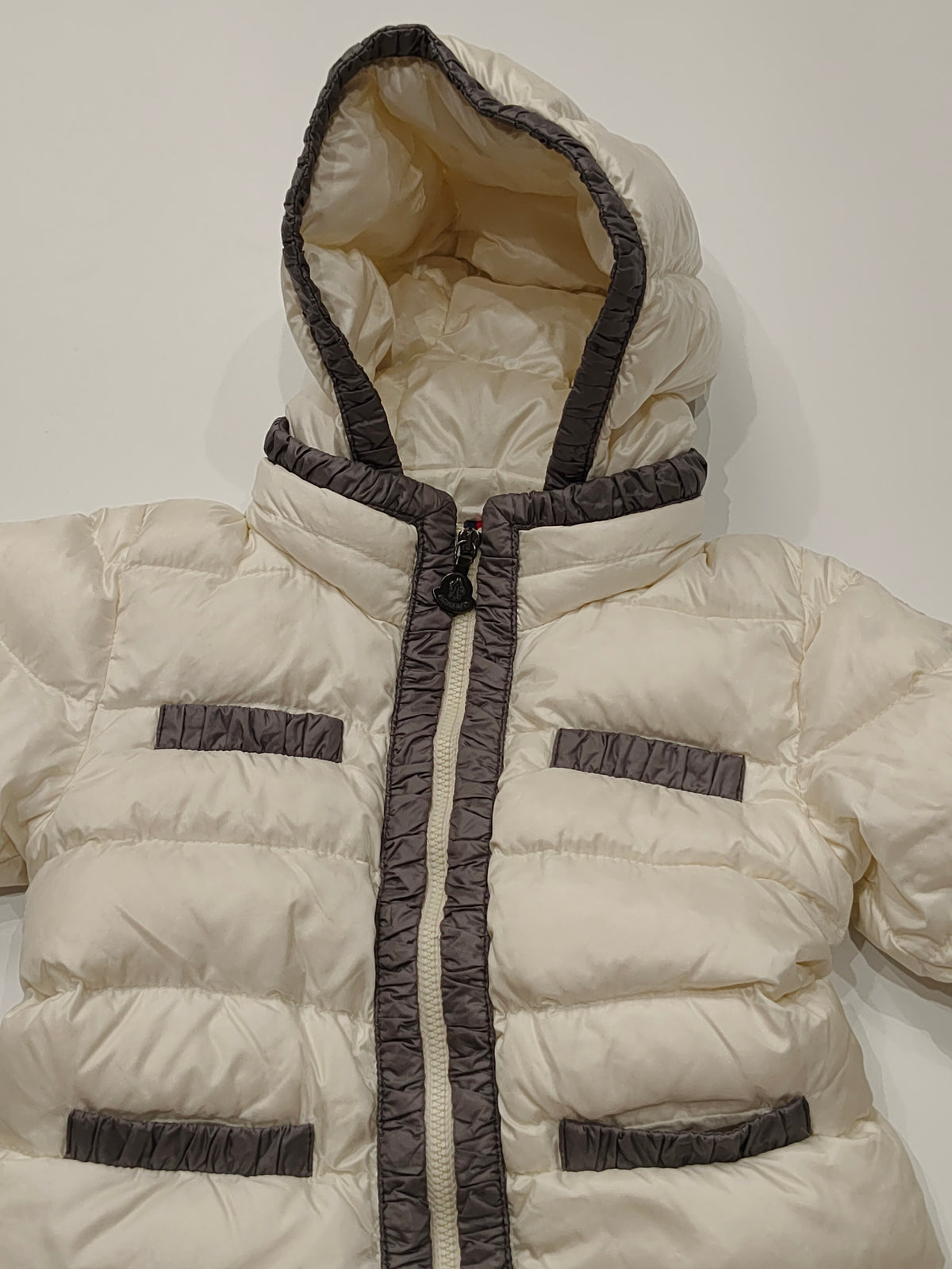 Original Moncler Enfant Baby Luxury Down Snowsuit Set with Mittens & Booties (6-9 Months)