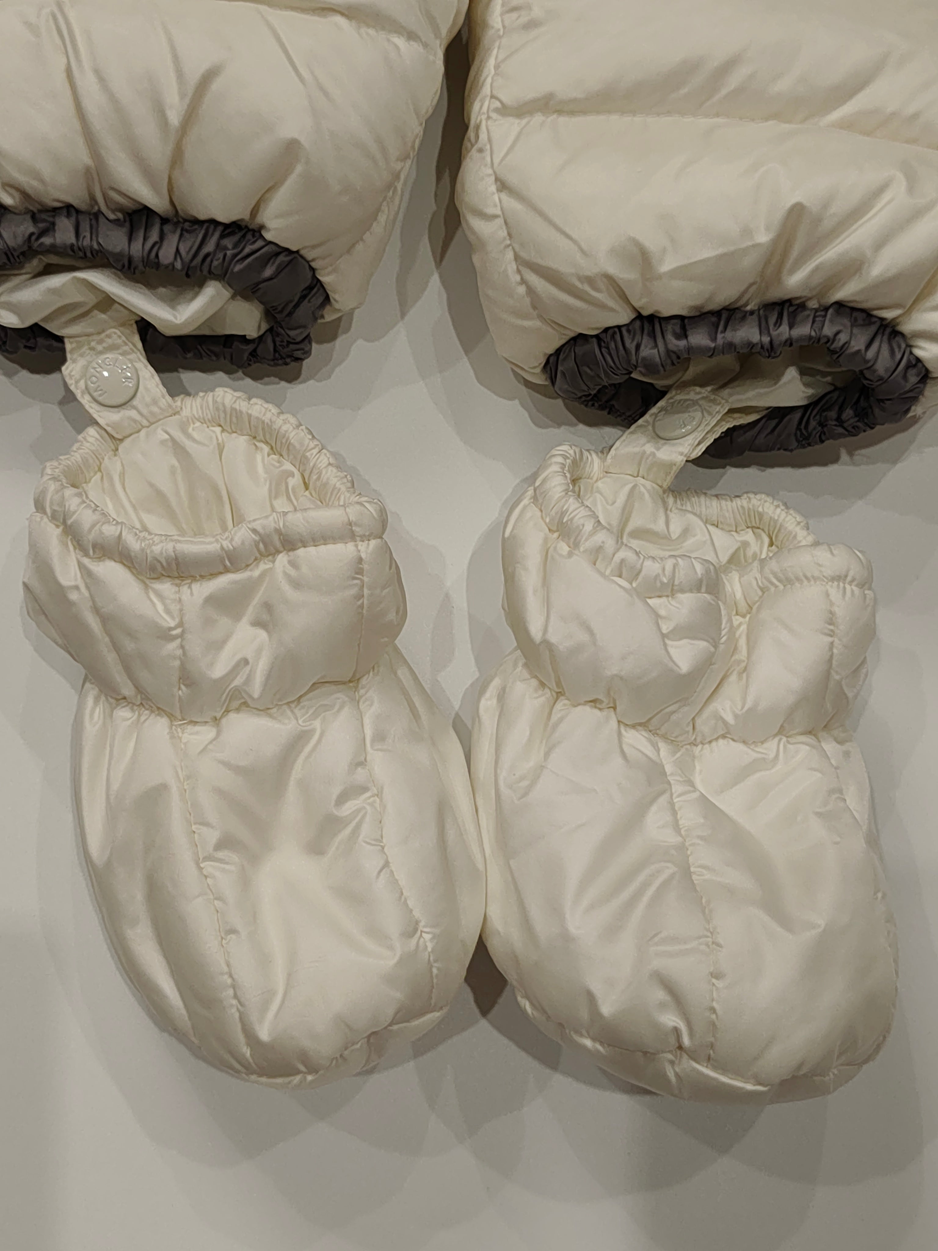Original Moncler Enfant Baby Luxury Down Snowsuit Set with Mittens & Booties (6-9 Months)