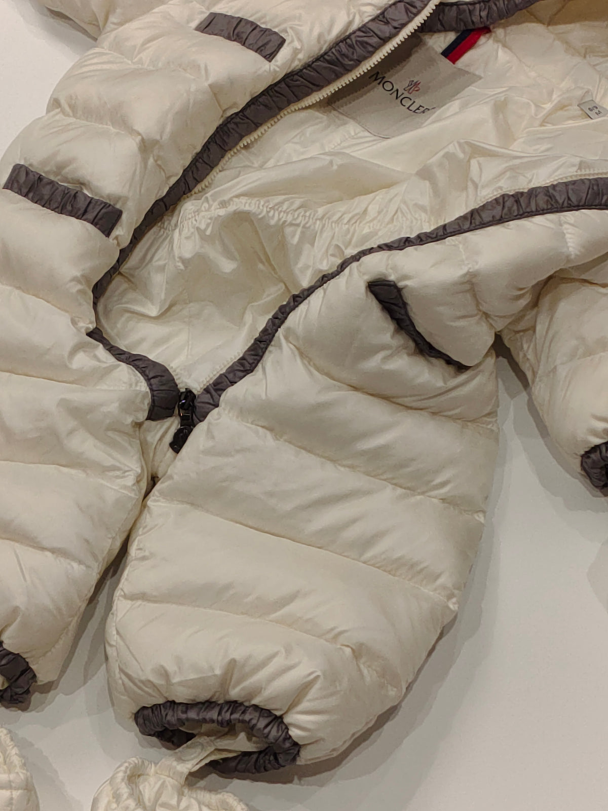 Original Moncler Enfant Baby Luxury Down Snowsuit Set with Mittens & Booties (6-9 Months)