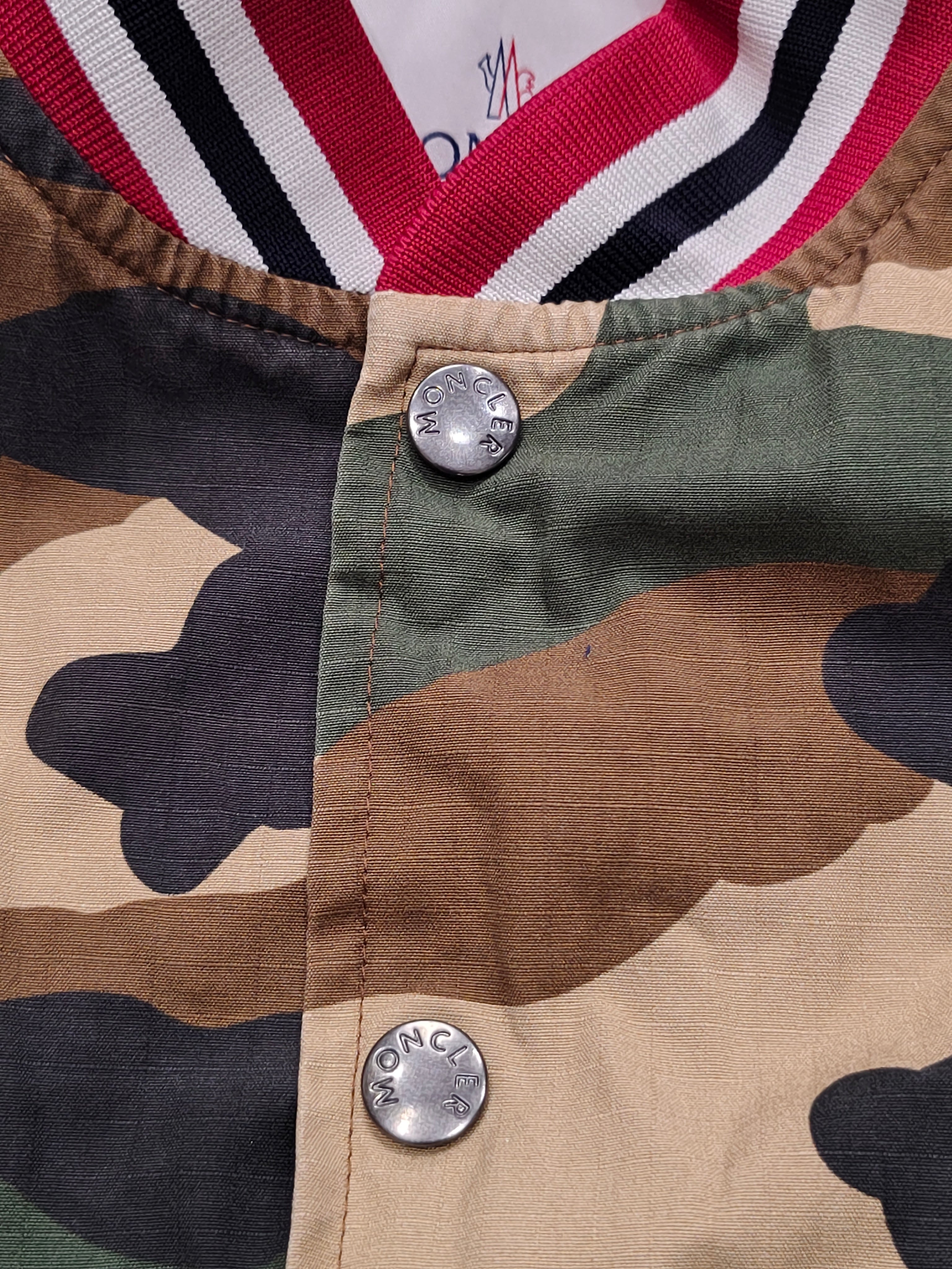 Original Moncler Enfant "Jupiter" Kids Luxury Camouflage Varsity Bomber Jacket (12 Years / 152 cm)