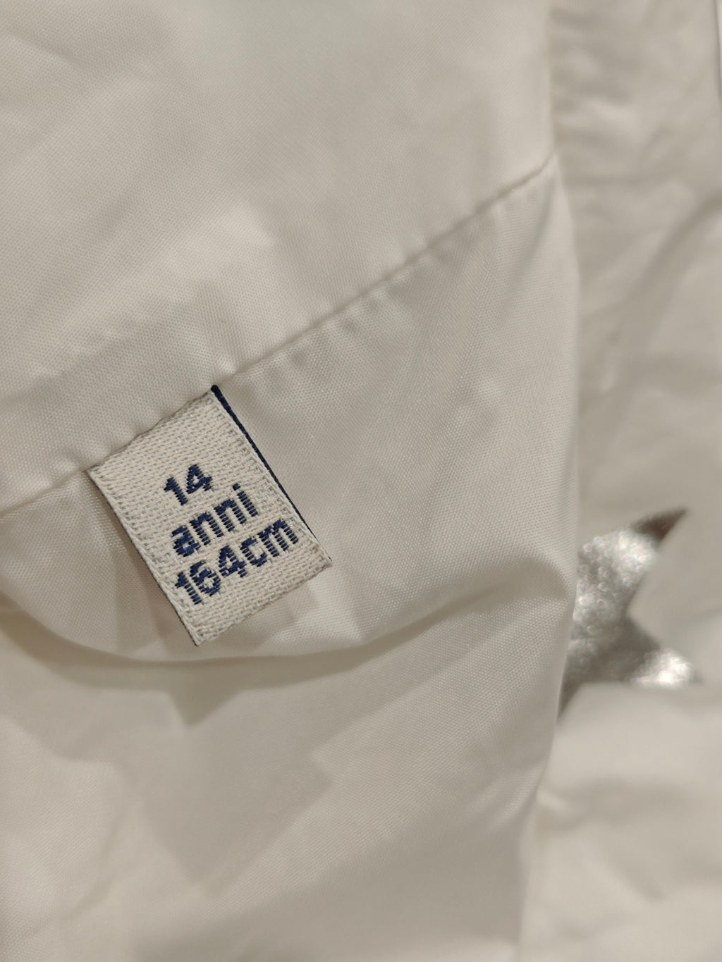 Original Moncler Enfant "Nicolette" Girls Luxury Silver Stars Windbreaker Jacket (14 Years / 164 cm)