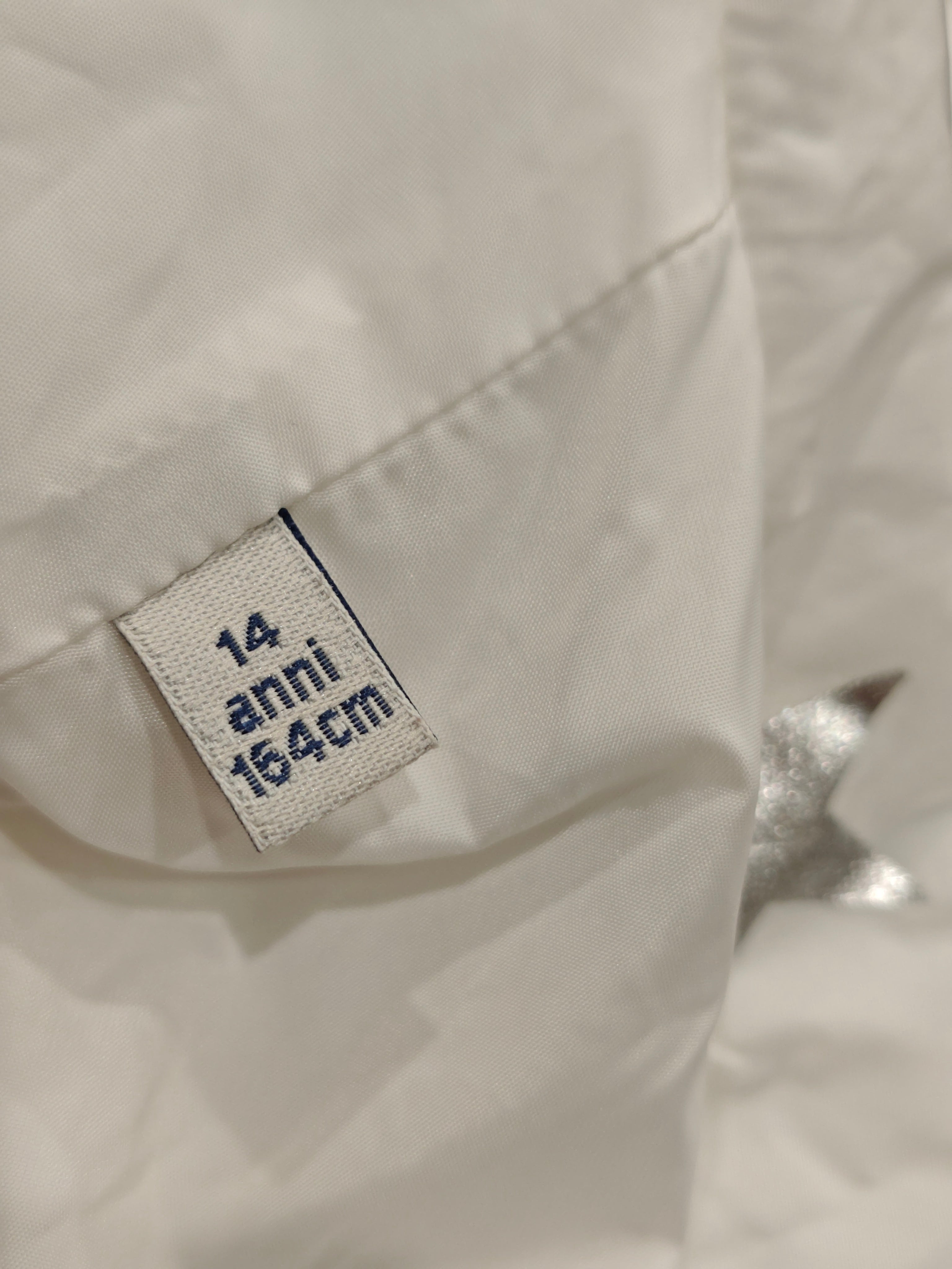 Original Moncler Enfant "Nicolette" Girls Luxury Silver Stars Windbreaker Jacket (14 Years / 164 cm)