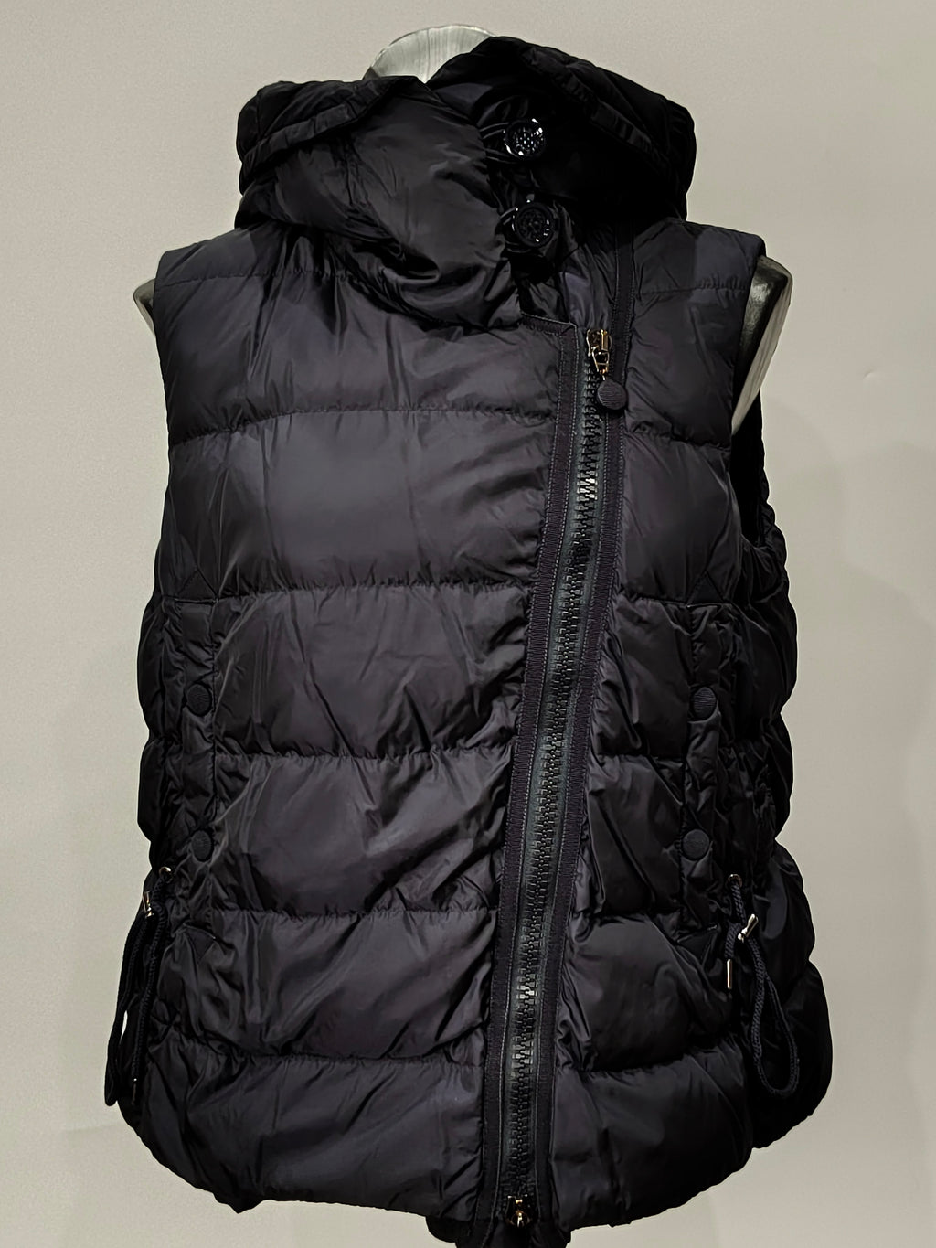 Original Moncler "Laurie" Women's Luxury Asymmetrical Down Puffer Vest (Size 2 / Medium)