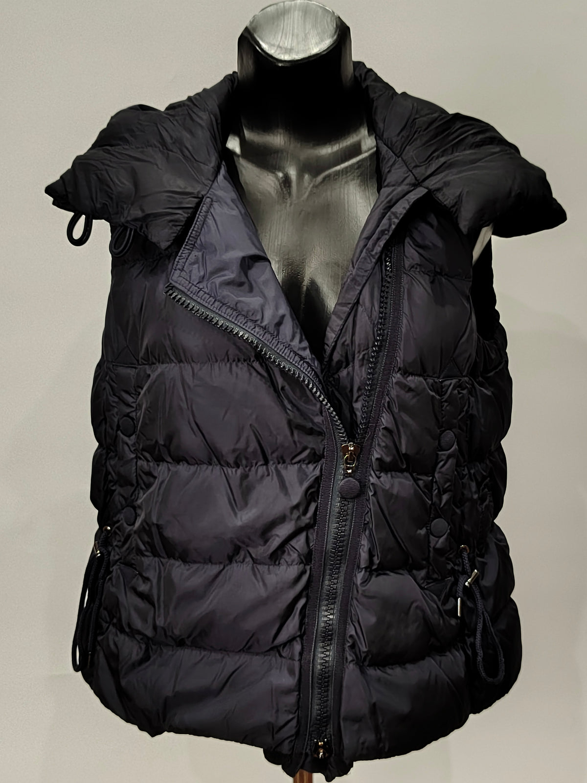 Original Moncler "Laurie" Women's Luxury Asymmetrical Down Puffer Vest (Size 2 / Medium)