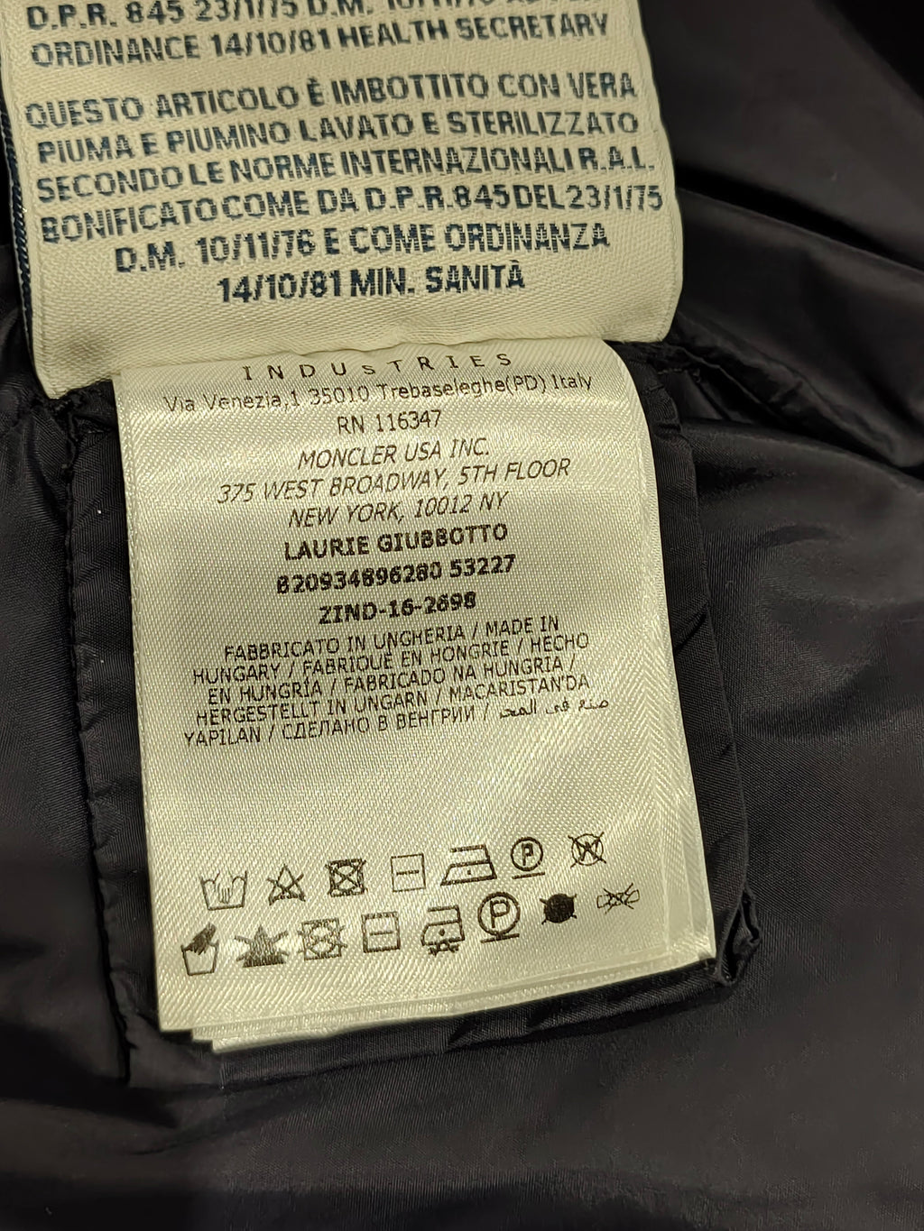 Original Moncler "Laurie" Women's Luxury Asymmetrical Down Puffer Vest (Size 2 / Medium)