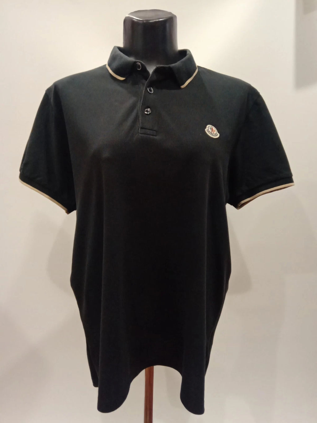 Original Moncler "Maglia Polo" Women's Luxury Short Sleeve Shirt (Size XL)