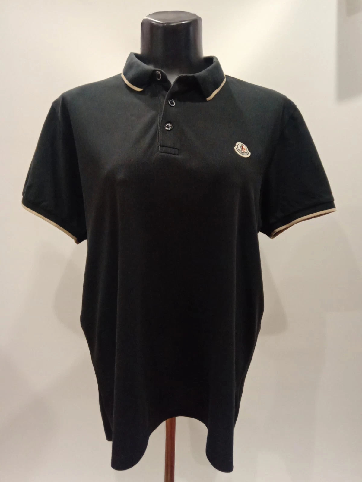 Original Moncler "Maglia Polo" Women's Luxury Short Sleeve Shirt (Size XL)