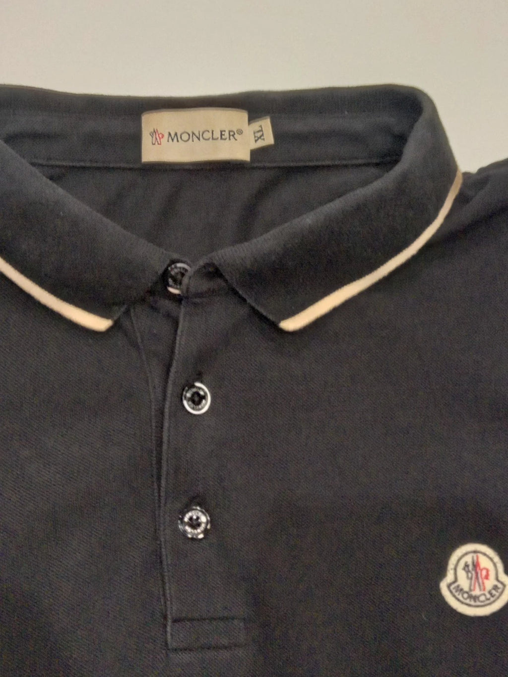 Original Moncler "Maglia Polo" Women's Luxury Short Sleeve Shirt (Size XL)