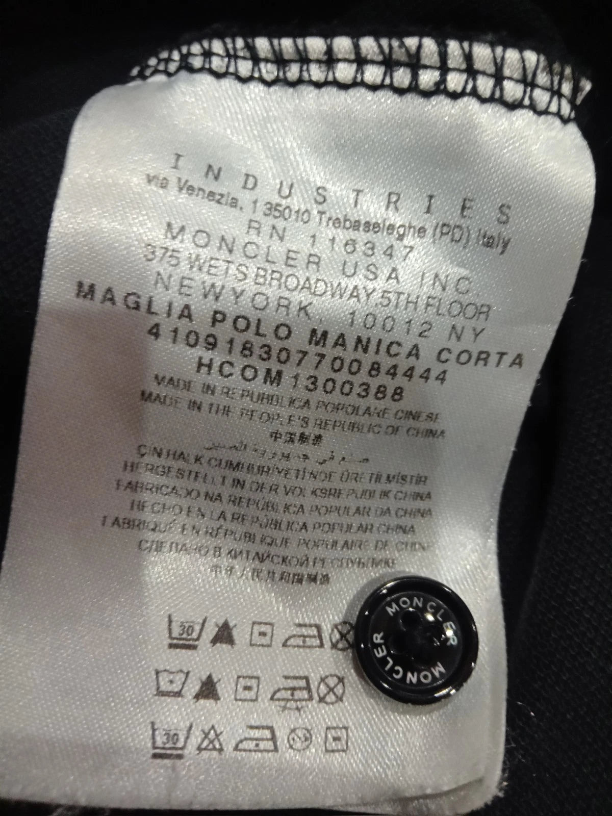 Original Moncler "Maglia Polo" Women's Luxury Short Sleeve Shirt (Size XL)