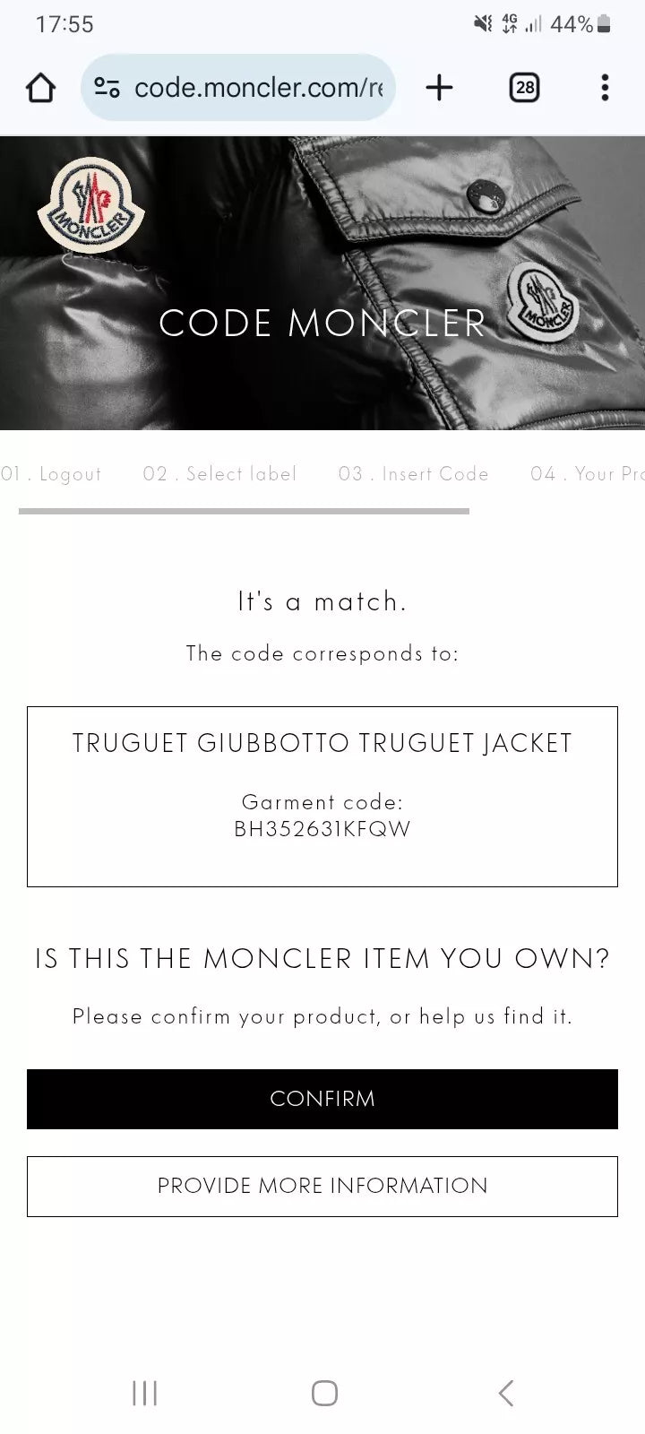 Authentic Moncler Women's Luxury Lace Jacket "Truguet" Giubbotto