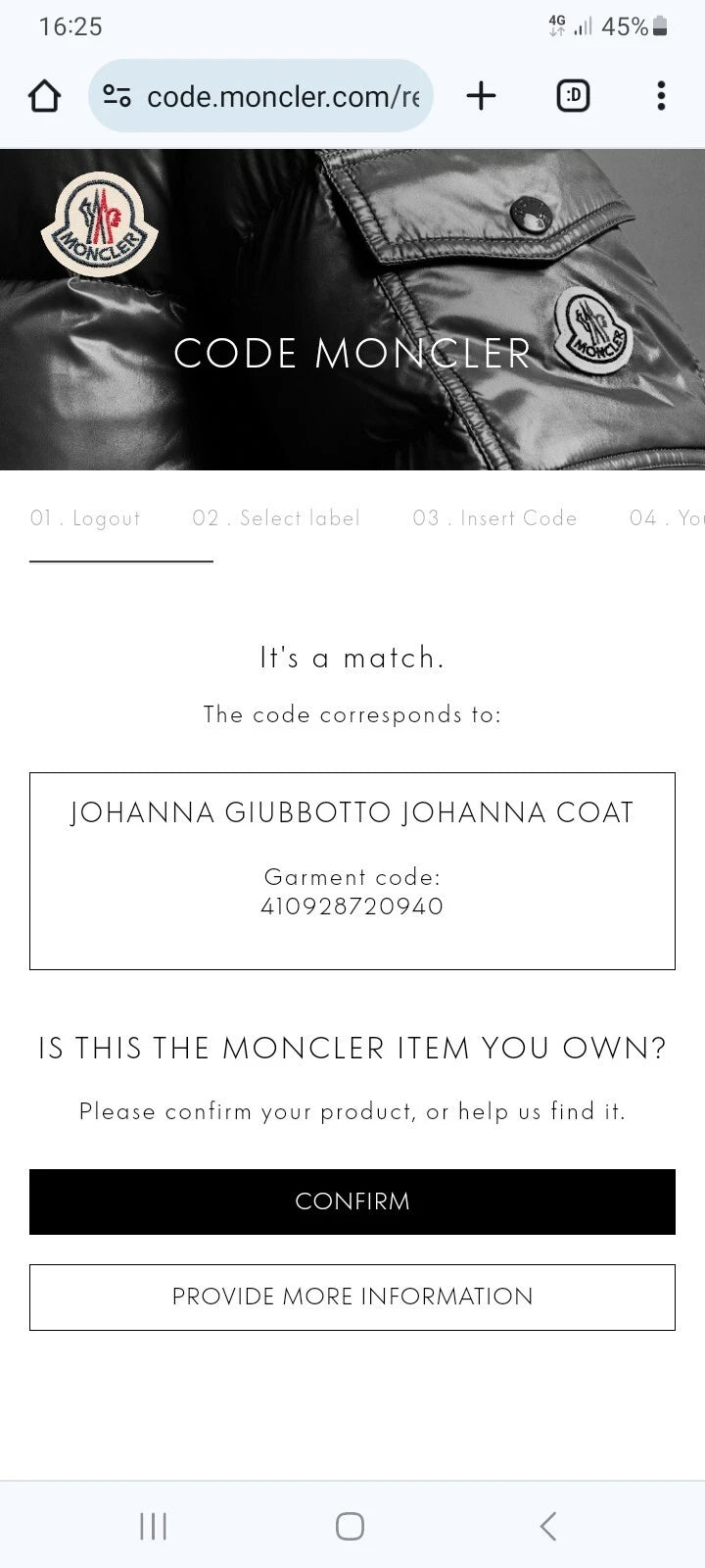 Original Moncler "Johanna" Giubbotto Women's Luxury Down Coat (Size 3)