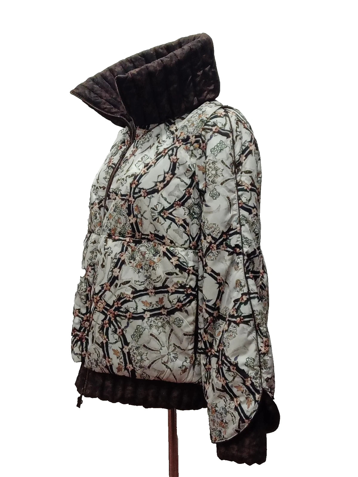 Original Moncler "Fiest" Giubbotto Women's Vintage Floral Pattern Down Jacket (Size 2 / Medium)