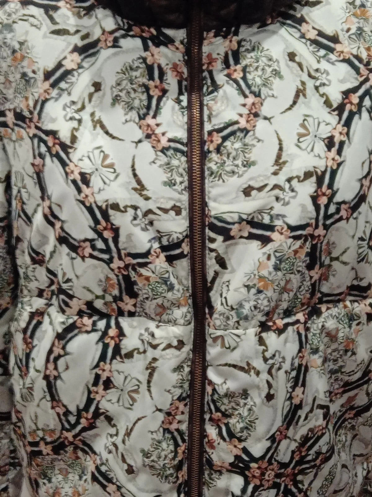 Original Moncler "Fiest" Giubbotto Women's Vintage Floral Pattern Down Jacket (Size 2 / Medium)